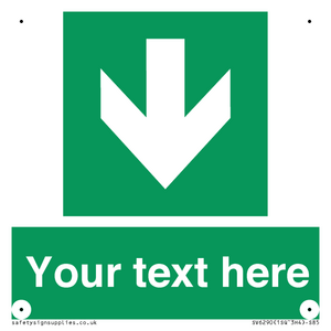 Safe condition Custom arrow down sign